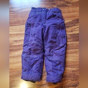 LL Bean Girls size 5-6 waterproof purple snow pants